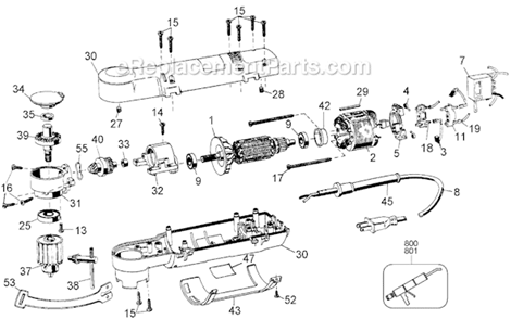 Part Location Diagram of 761819-00 DeWALT Brush Set